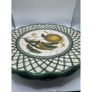Raymond Waites Fruit Lattice set of 2 Dinner Plate 11”